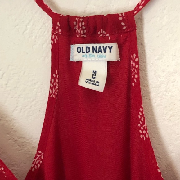 Red Summer Dress Medium Old Navy - Picture 7 of 7